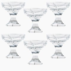 Mehrere Baccarat Kristall Quecksilber Champagner Coupe, Frankreich