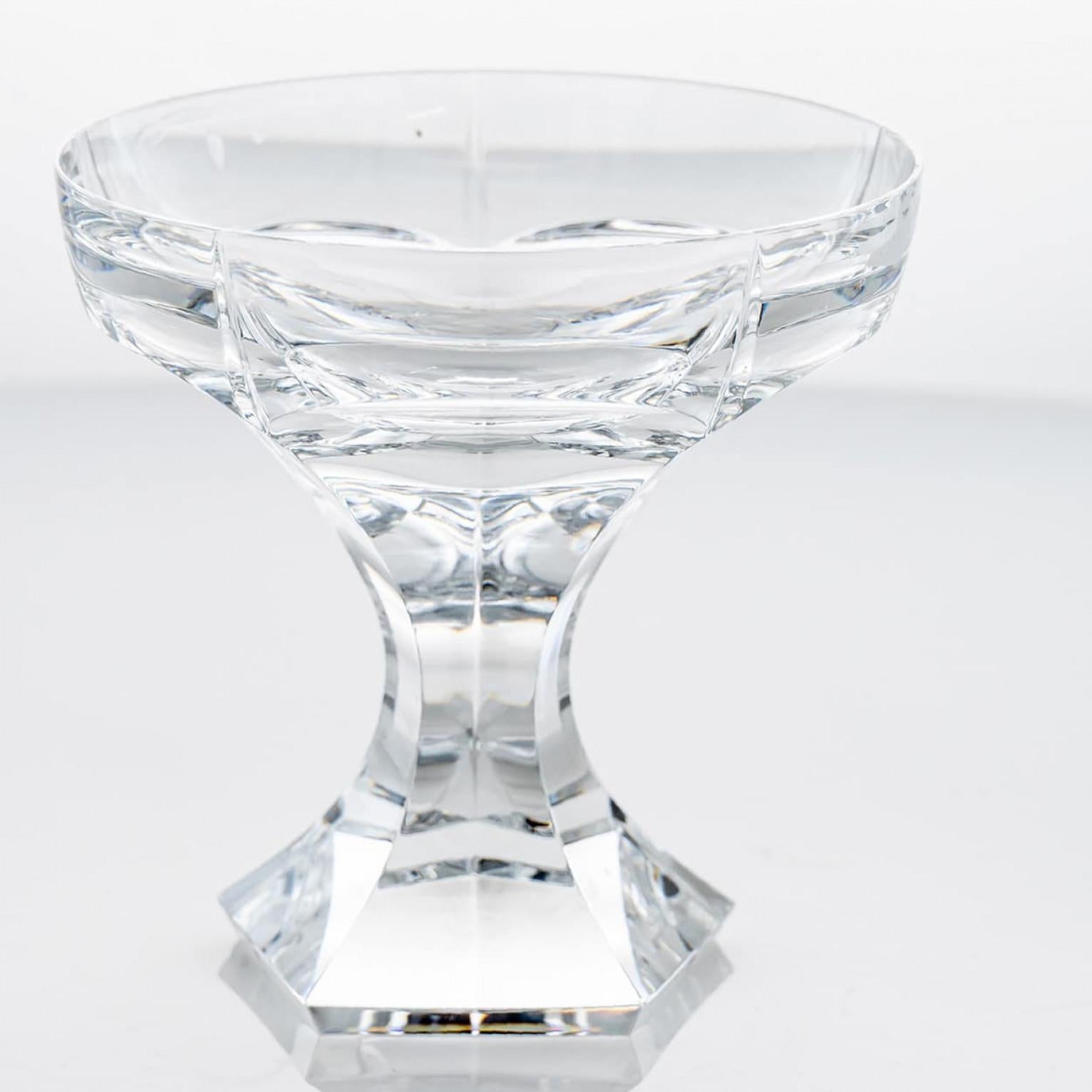 Mehrere Baccarat Kristall Quecksilber Champagner Coupe, Frankreich im Zustand „Gut“ im Angebot in Rijssen, NL
