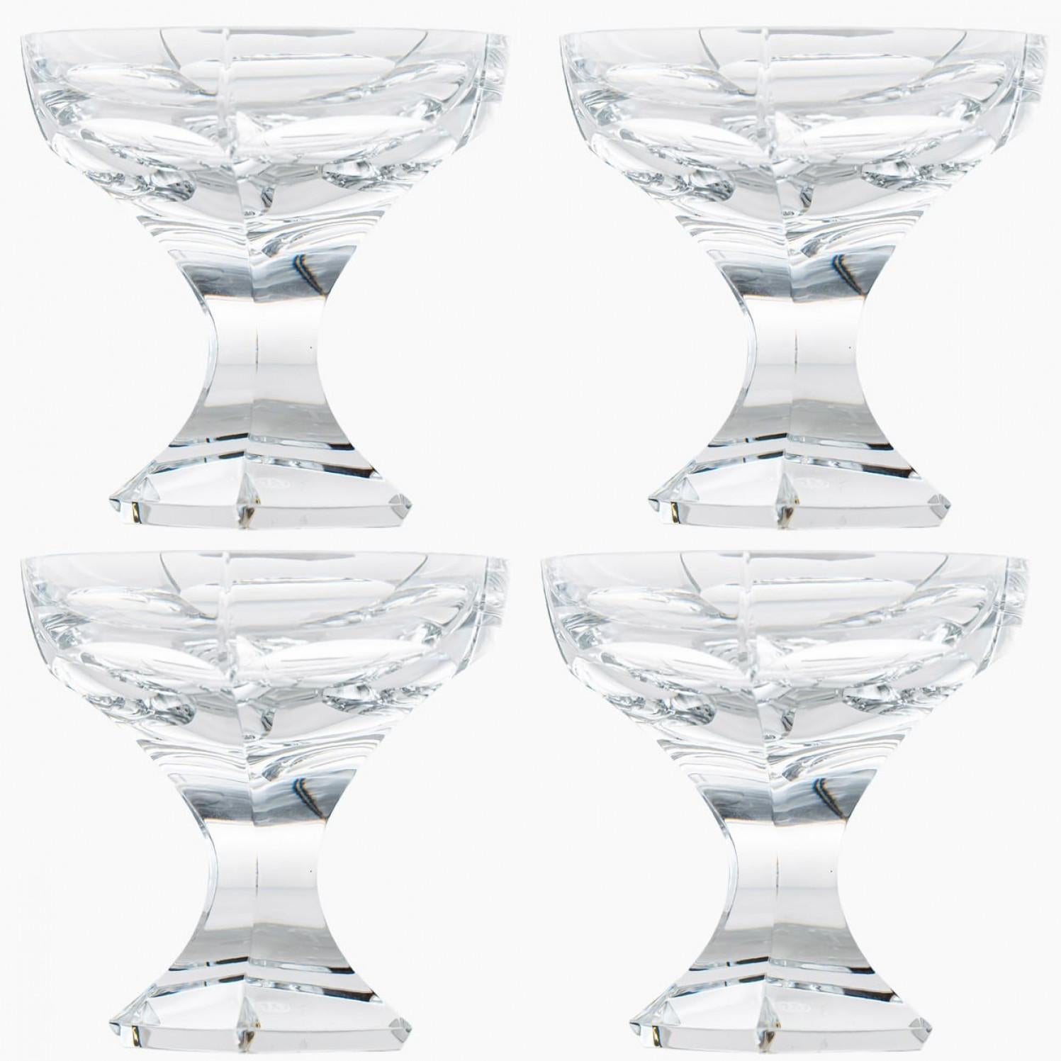 Mehrere Baccarat Kristall Quecksilber Champagner Coupe, Frankreich im Angebot 1