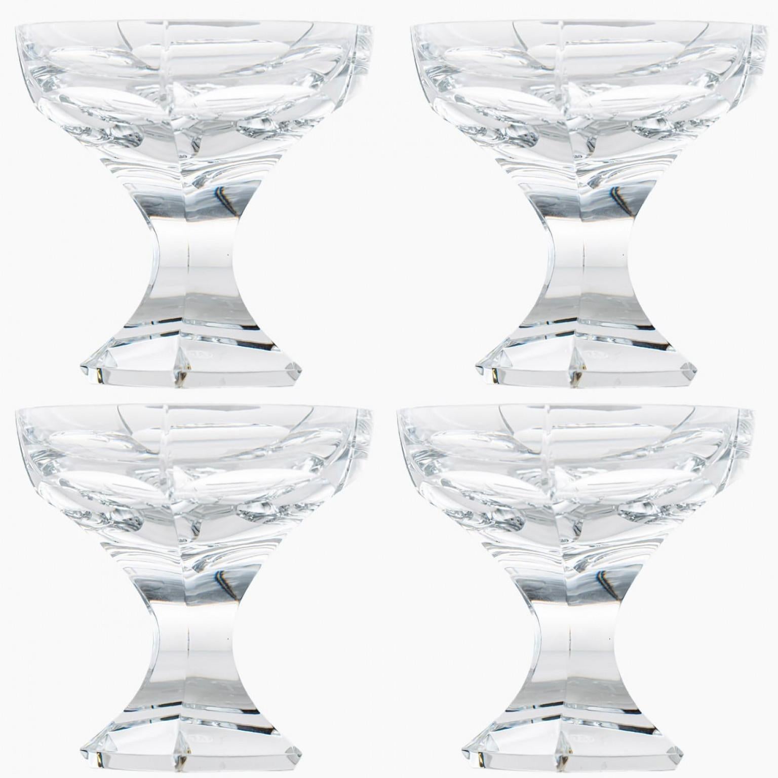Mehrere Baccarat Kristall Quecksilber Champagner Coupe, Frankreich im Angebot 1