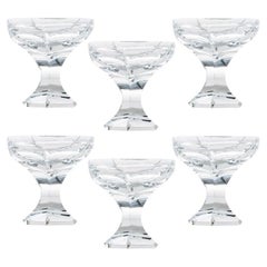 Several Baccarat Crystal Mercury Champagne Coupe, France