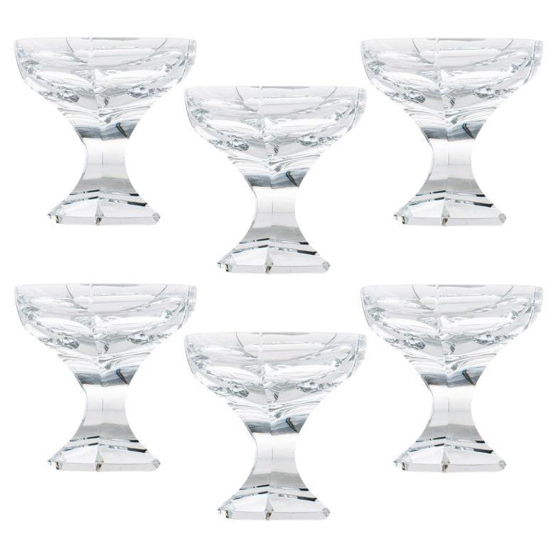 Several Baccarat Crystal Mercury Champagne Coupe, France