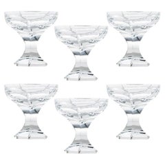 Several Baccarat Crystal Mercury Champagne Coupe, France