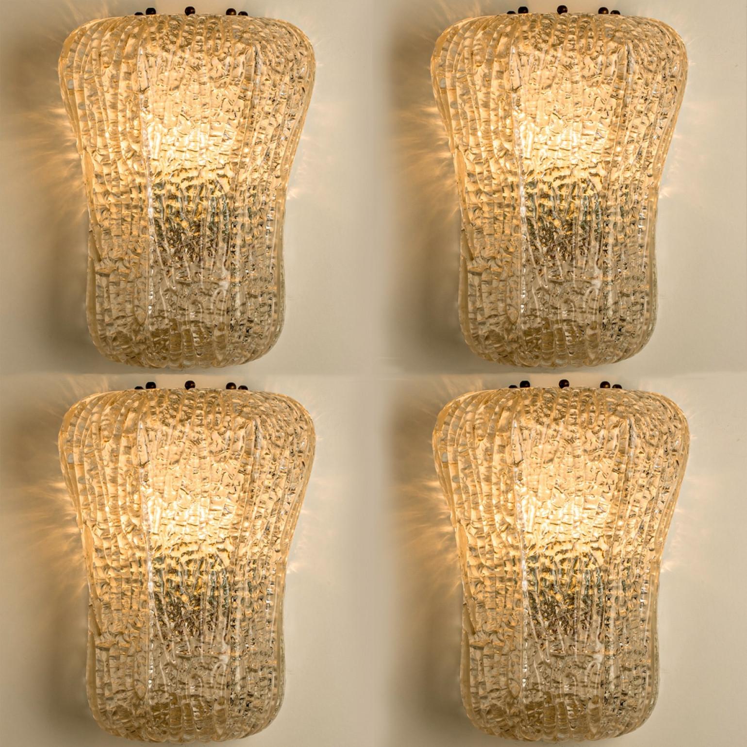 Other Several Barovier&Toso Glass and Wall Sconces, Italy 1940s For Sale