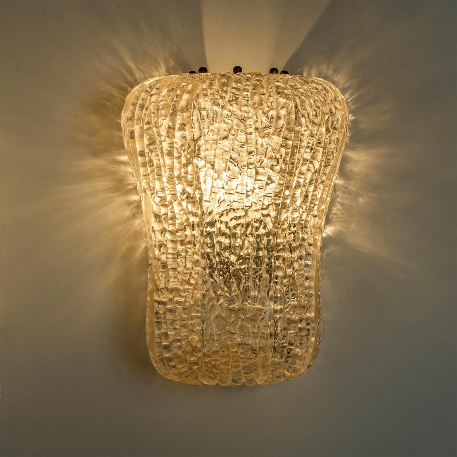 Several Barovier&Toso Glass and Wall Sconces, Italy 1940s In Good Condition For Sale In Rijssen, NL