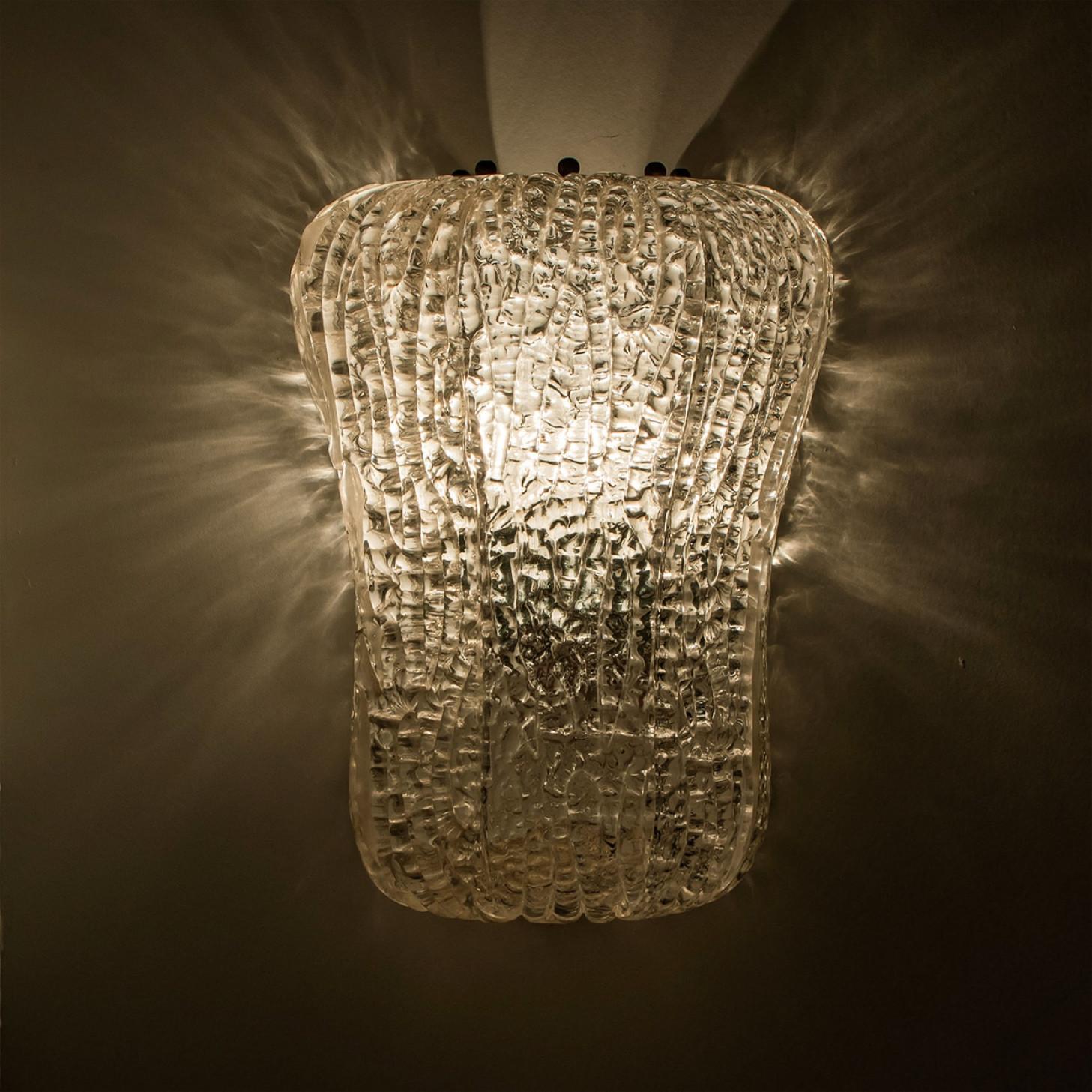 20th Century Several Barovier&Toso Glass and Wall Sconces, Italy 1940s For Sale