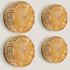 Varios preciosos empotrables/plafones de cristal de Tynell, 1960