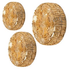 Several Beautiful Glass Flush Mounts/Wall Lights by Tynell, 1960