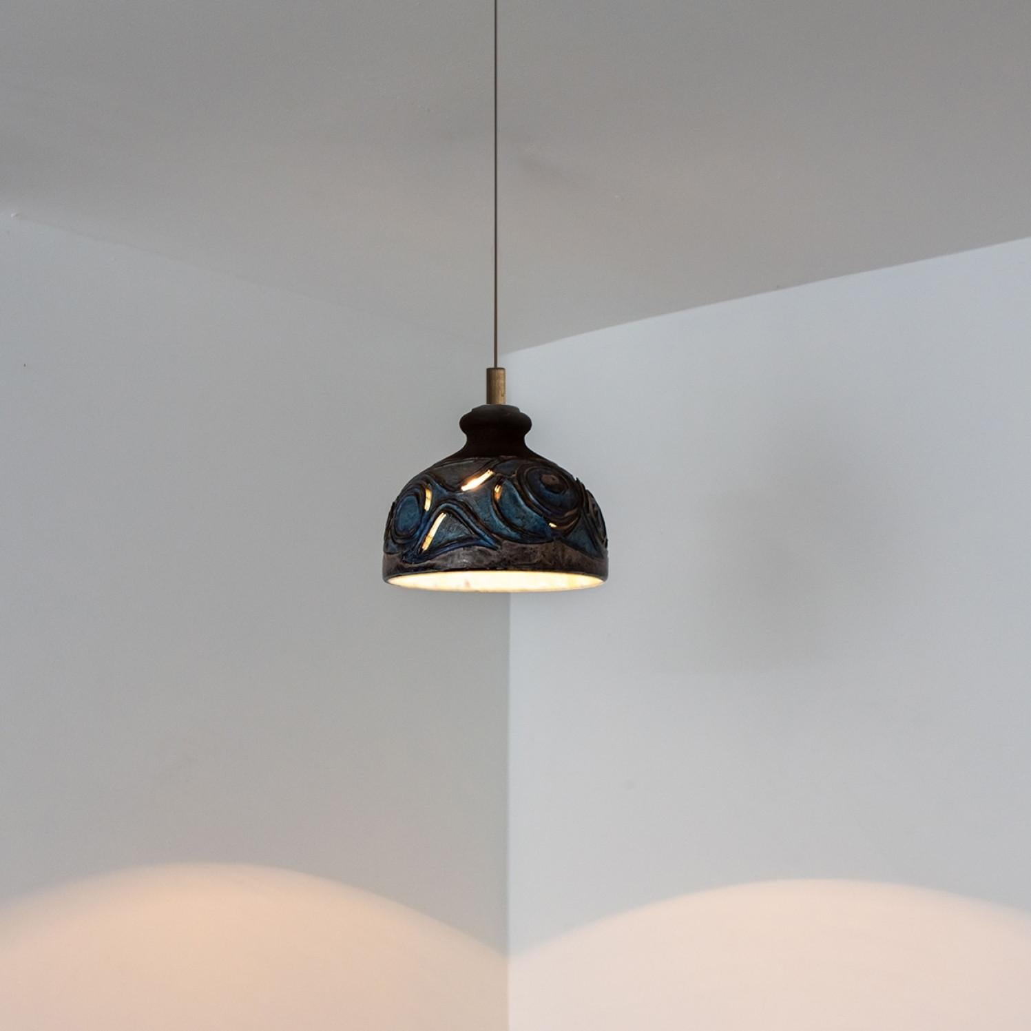 Plusieurs Lights en céramique bleue, Danemark, 1970 en vente 2
