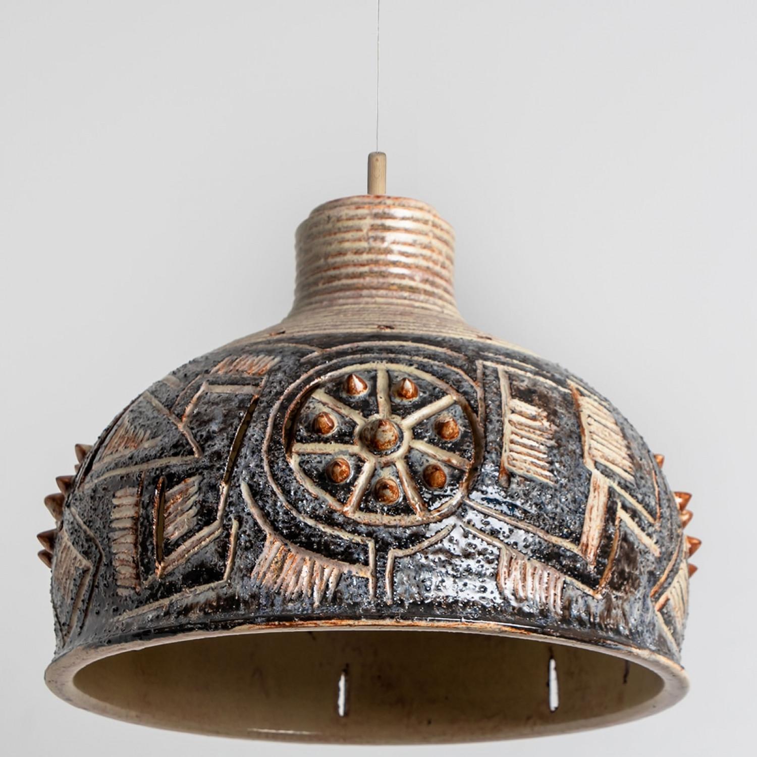Mid-Century Modern Plusieurs Lights en céramique bleue, Danemark, 1970 en vente