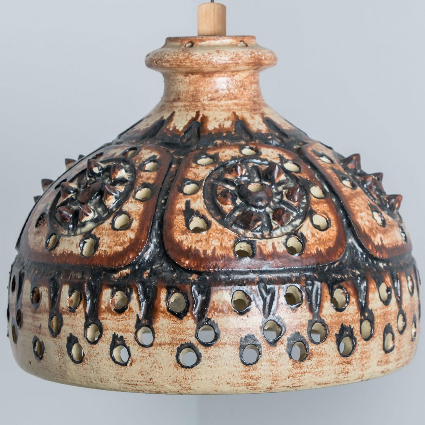 Vernissé Plusieurs Lights en céramique bleue, Danemark, 1970 en vente
