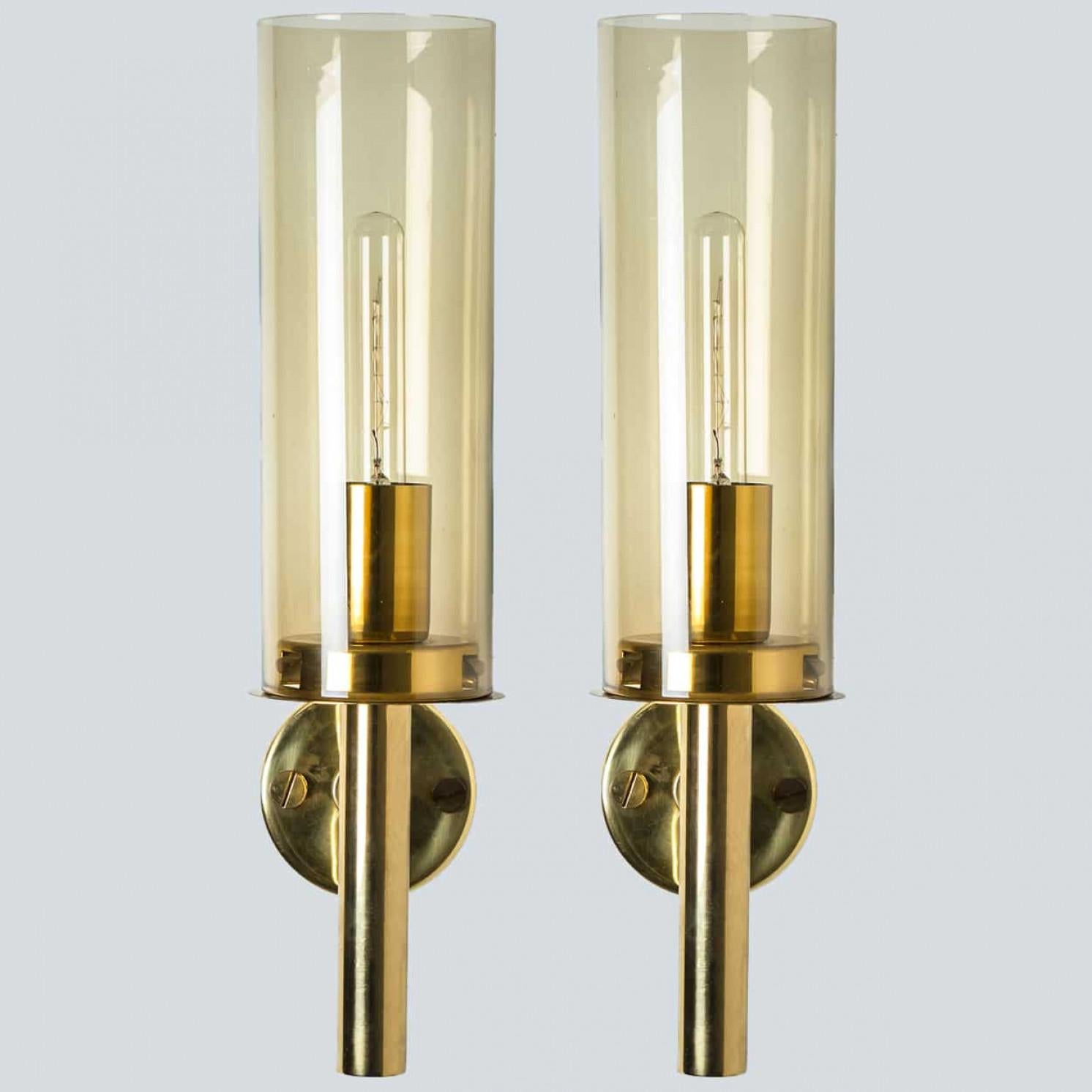 Several Brass and Glass Wall Lights, Hans Agne Jakobsson, 1960 For Sale 4