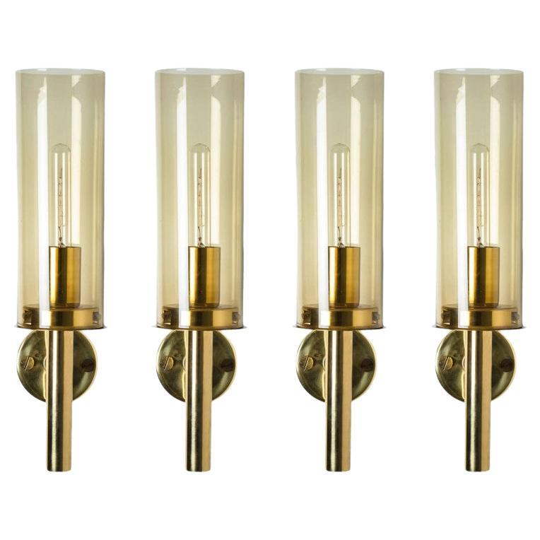 Varios apliques de latón y cristal, Hans Agne Jakobsson, 1960