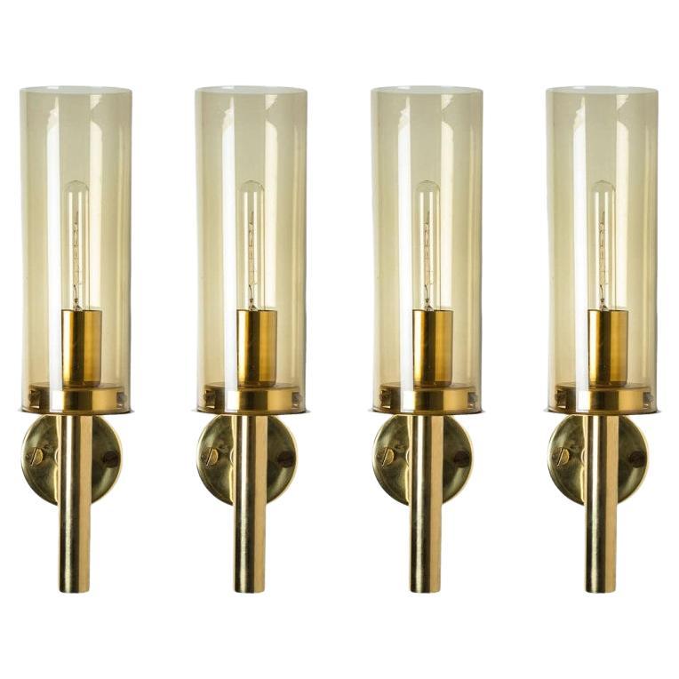 Several Brass and Glass Wall Lights, Hans Agne Jakobsson, 1960 For Sale