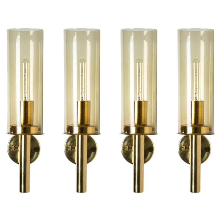 Several Brass and Glass Wall Lights, Hans Agne Jakobsson, 1960