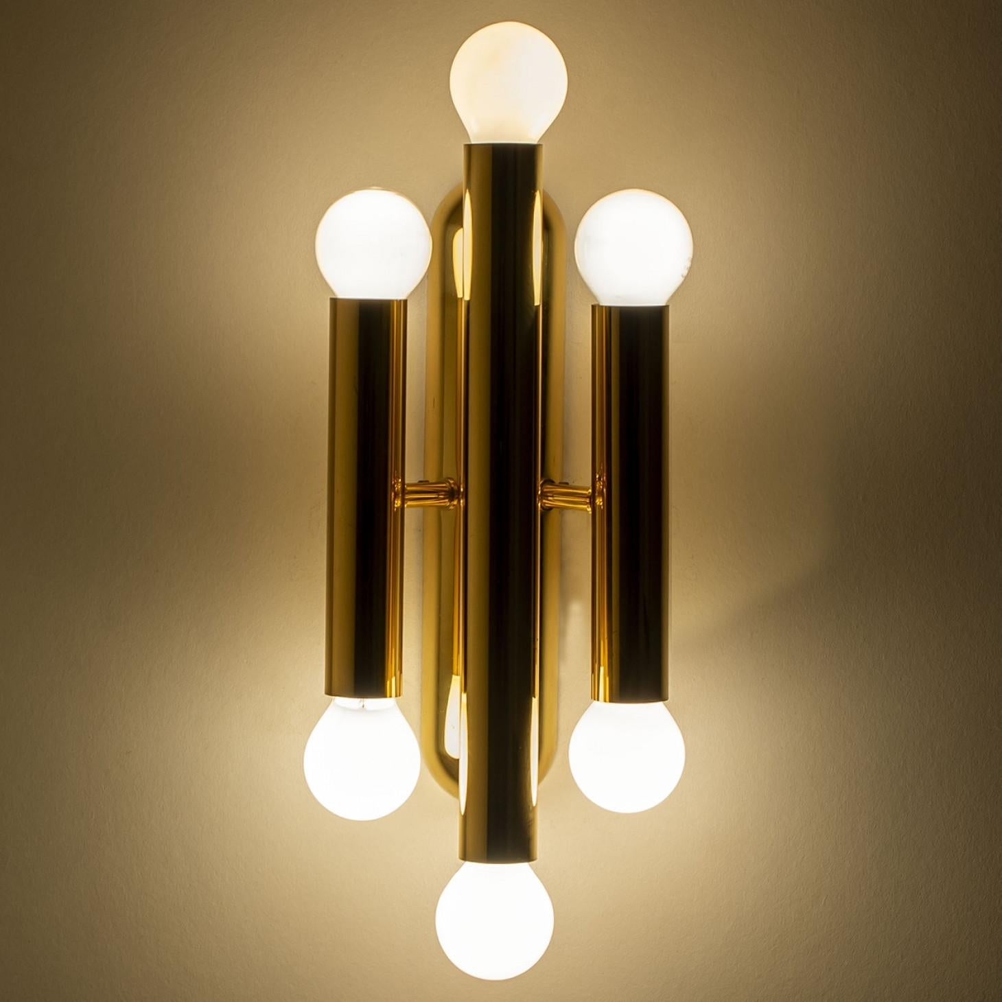 Varios apliques de latón de Sciolari Lighting, Italia Años 70 Metal en venta