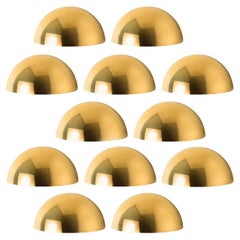 Several Brass Wall Lights in the Style of Florian Schulz, 1970s