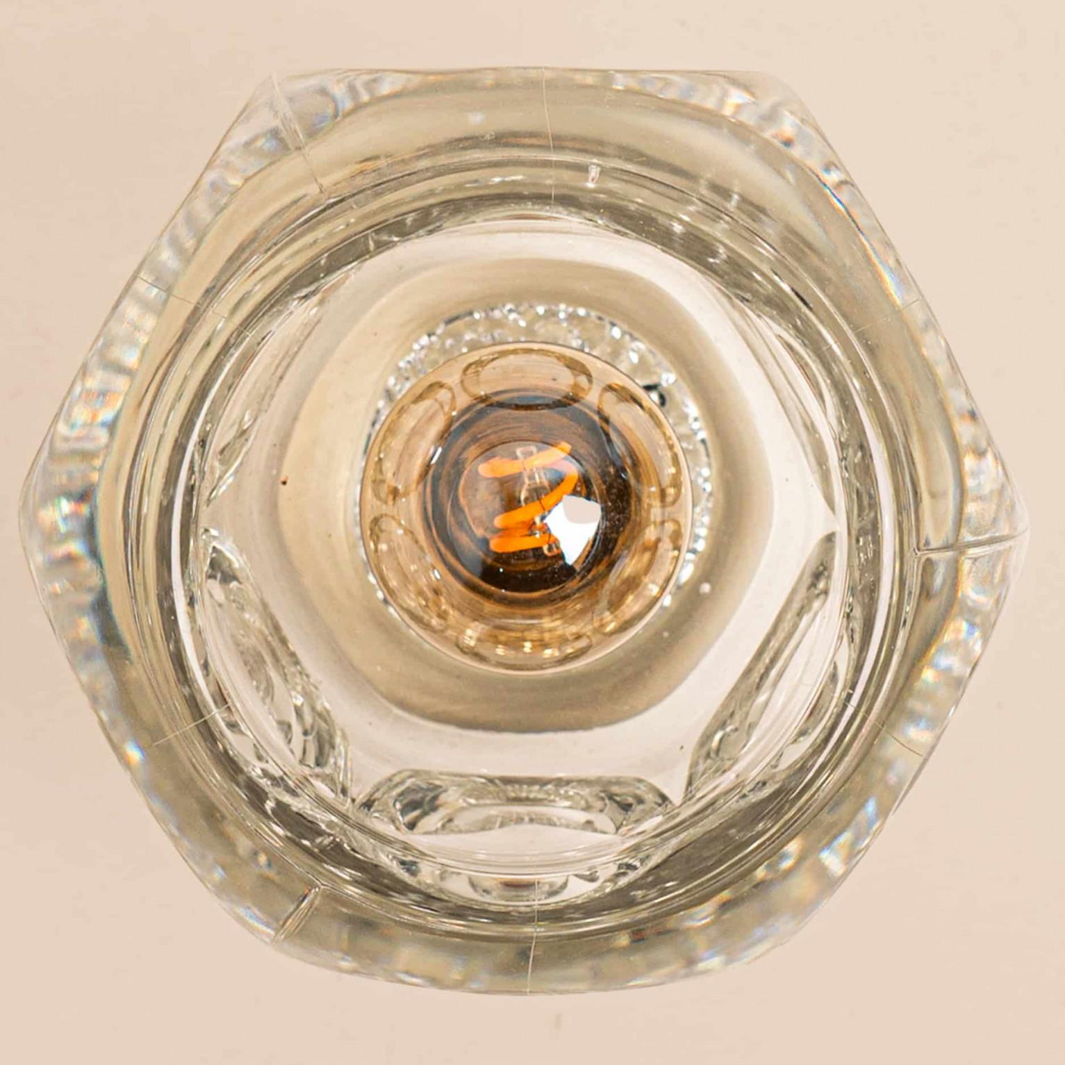 Plusieurs appliques murales en laiton encastrées Cosack Lights, Allemagne, 1970 en vente 3