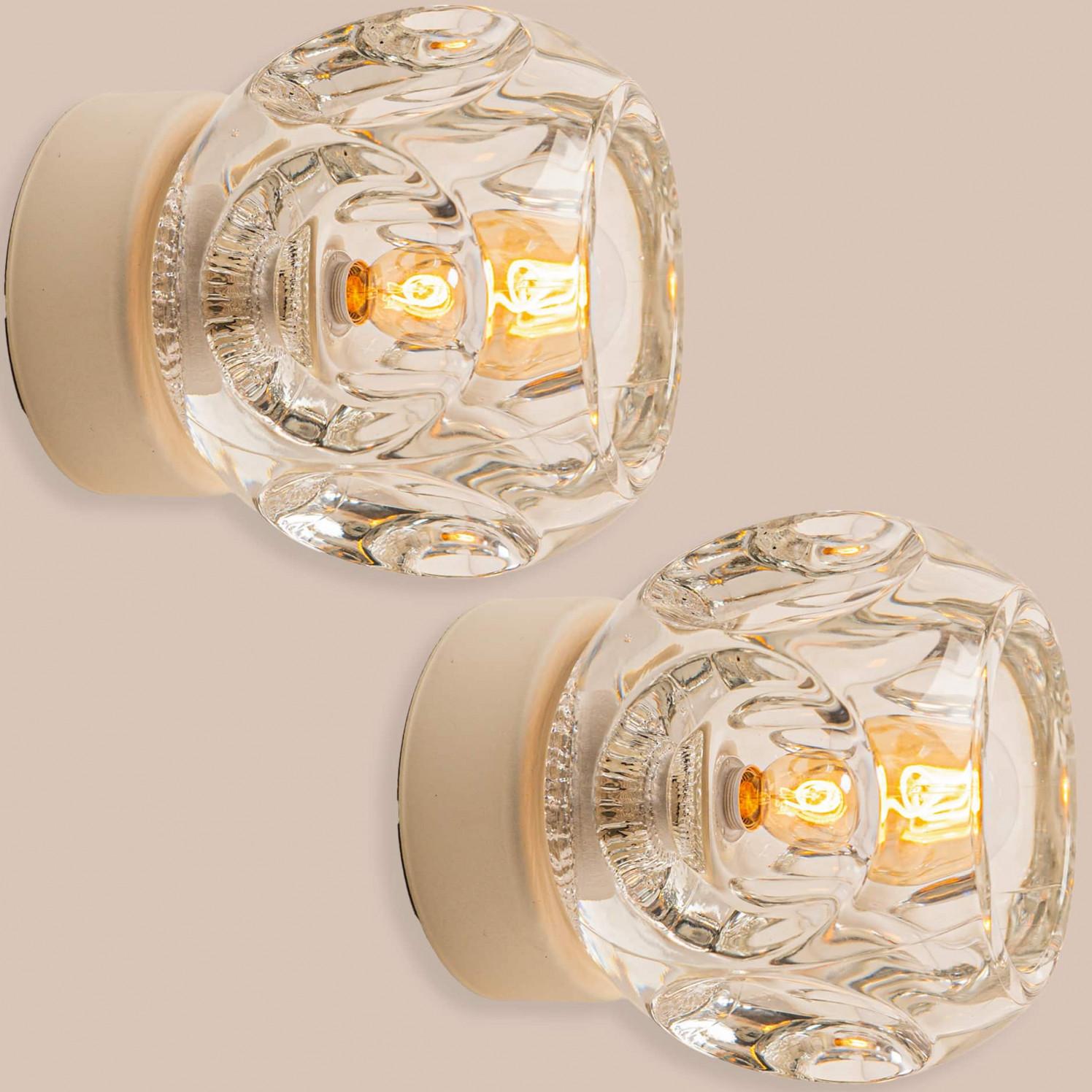 Mid-Century Modern Several Brass Wall Sconces Flush Mounts Cosack Lights, Germany, 1970s For Sale