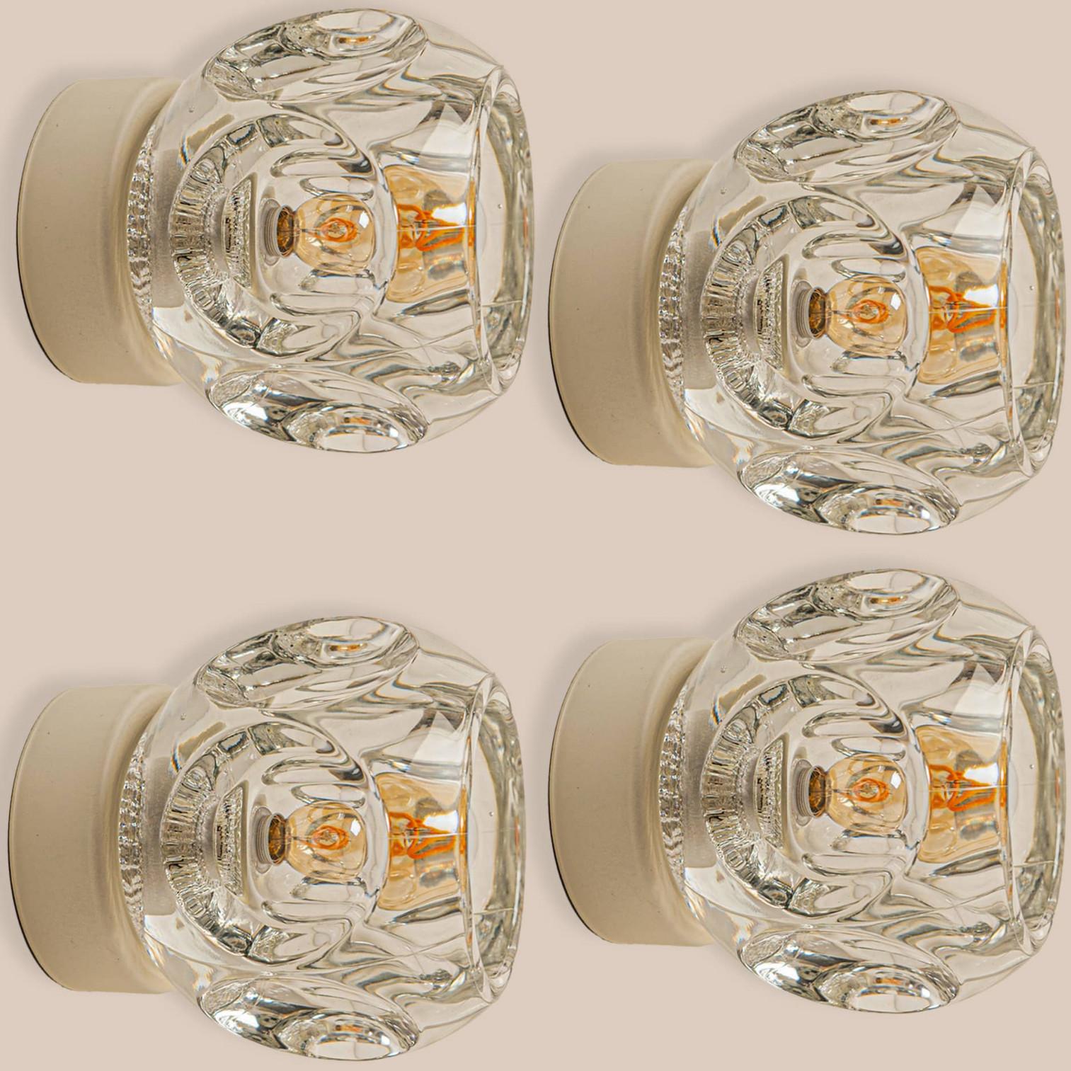 Plated Several Brass Wall Sconces Flush Mounts Cosack Lights, Germany, 1970s For Sale