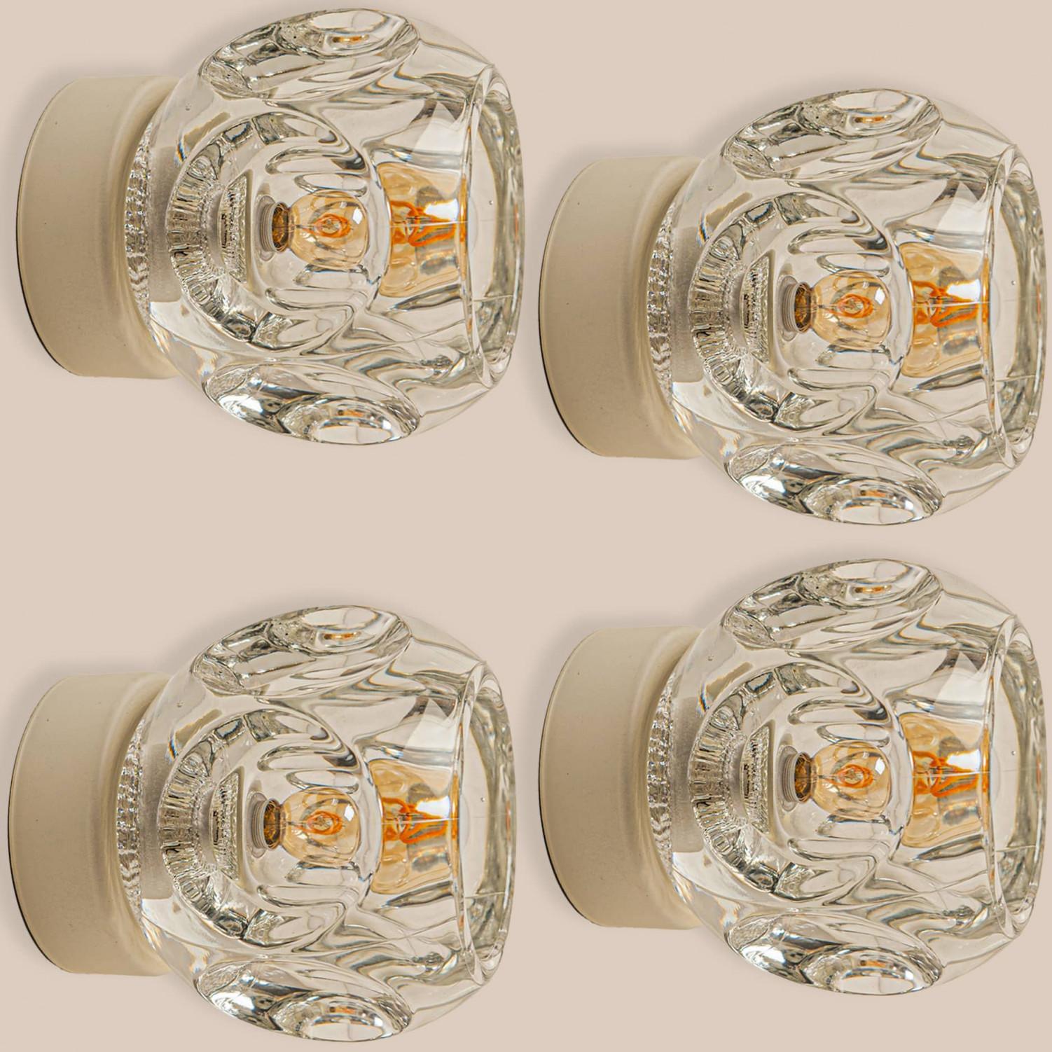 Plaqué Plusieurs appliques murales en laiton encastrées Cosack Lights, Allemagne, 1970 en vente