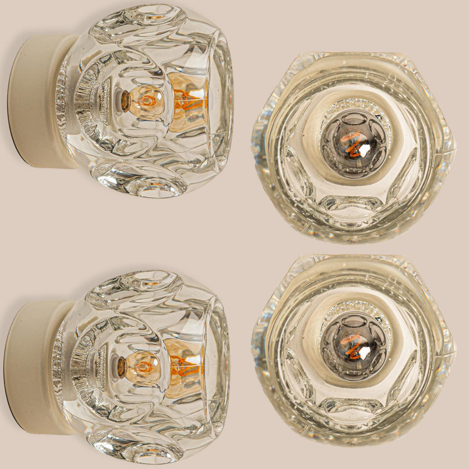Metal Several Brass Wall Sconces Flush Mounts Cosack Lights, Germany, 1970s For Sale