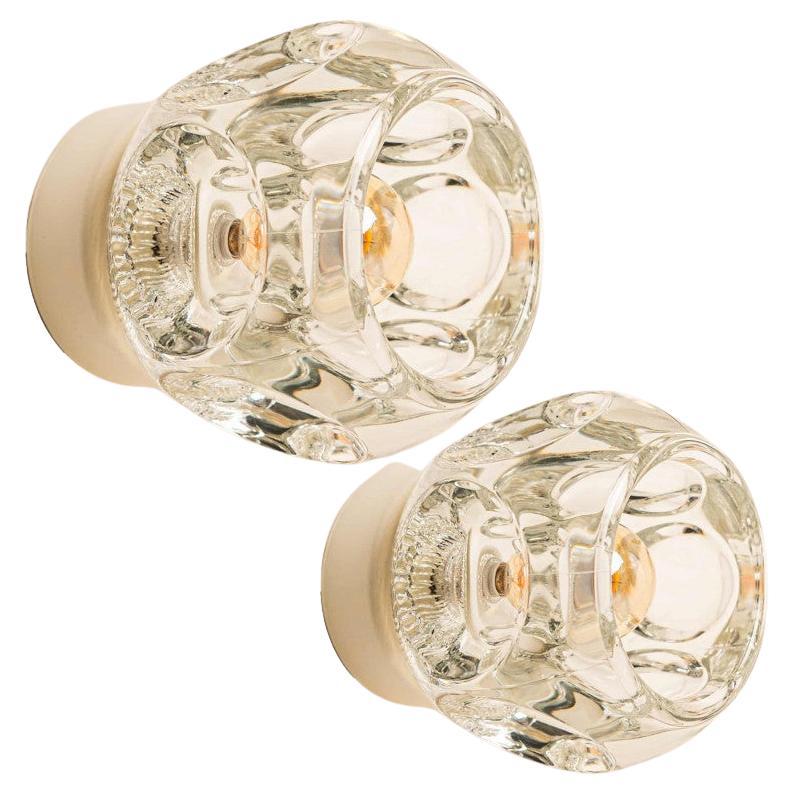 Several Brass Wall Sconces Flush Mounts Cosack Lights, Germany, 1970s For Sale