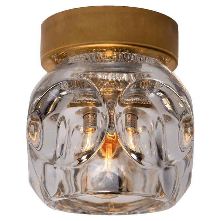 Several Brass Wall Sconces Flush Mounts Cosack Lights, Germany, 1970s For Sale