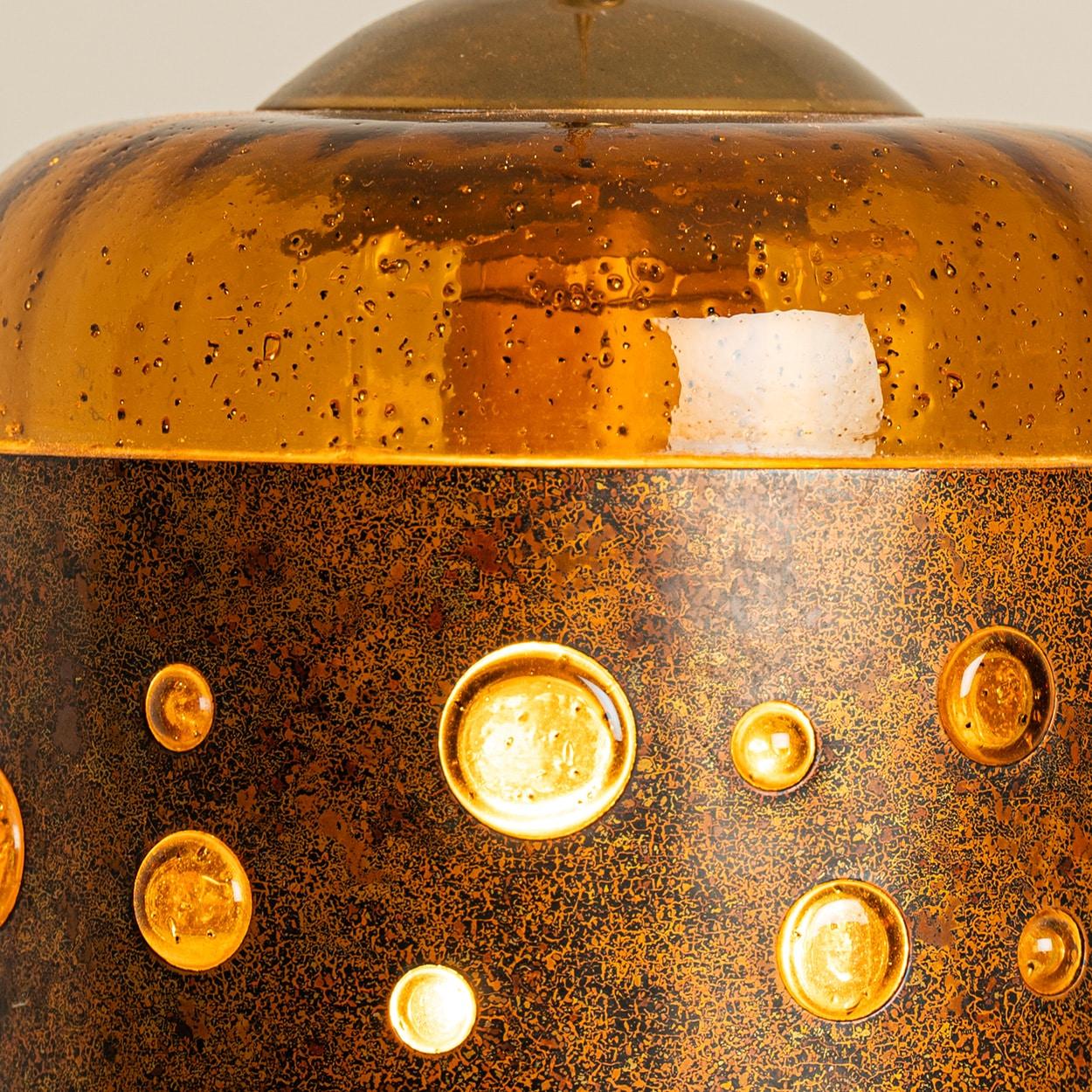 Several Brutalist Copper Glass Pendant Lamp in the style of Nanny Still, 1960 en venta 7