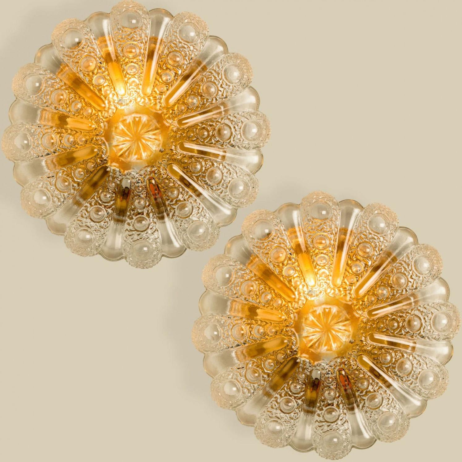 Diverse luci da parete/apparecchiature in vetro a bolle nello stile di Tynell, 1960 in vendita 3