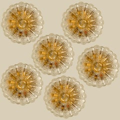 Several Bubble Glass Wall Lights/Flush mounts in the style of Tynell, 1960