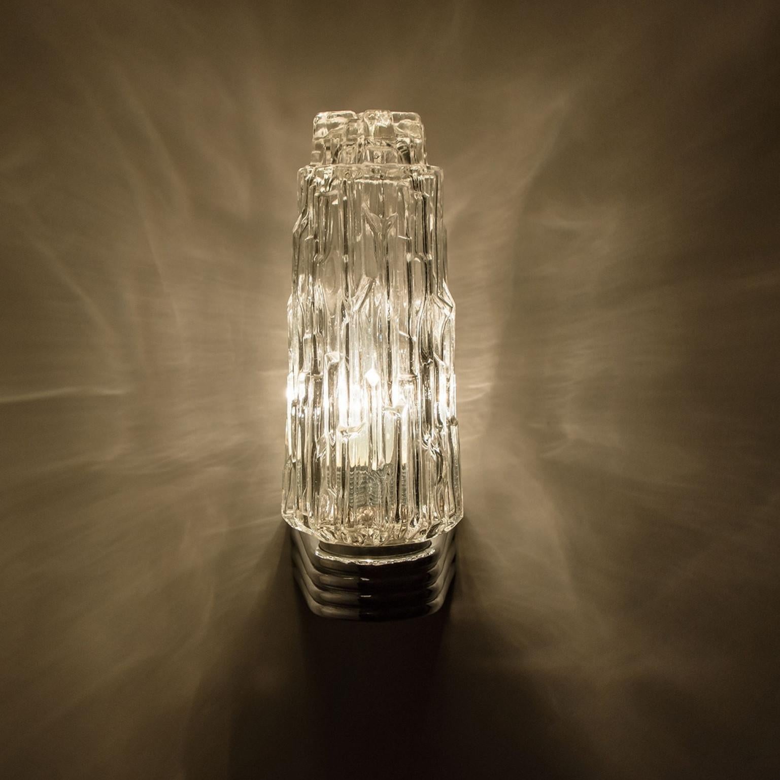 Diverse lampade cromate con vetro trasparente, 1960 in vendita 8