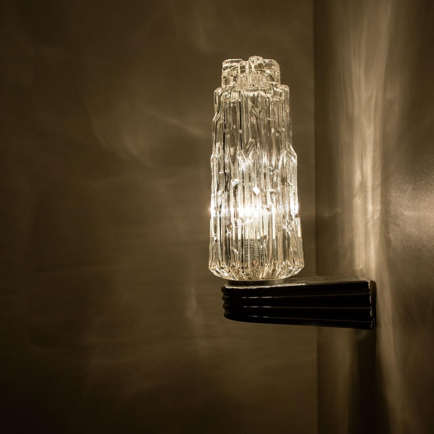Diverse lampade cromate con vetro trasparente, 1960 in vendita 9