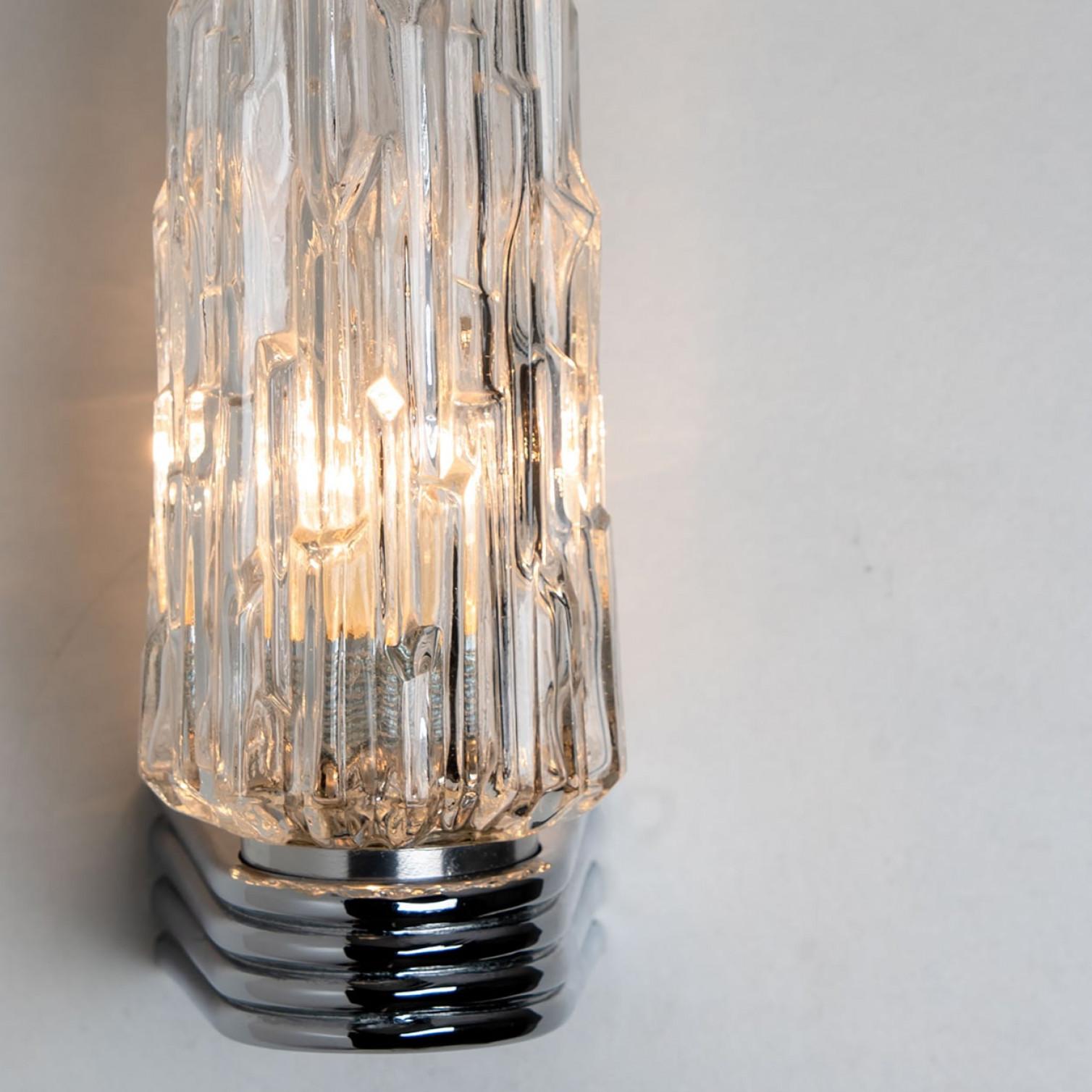 Diverse lampade cromate con vetro trasparente, 1960 in vendita 10