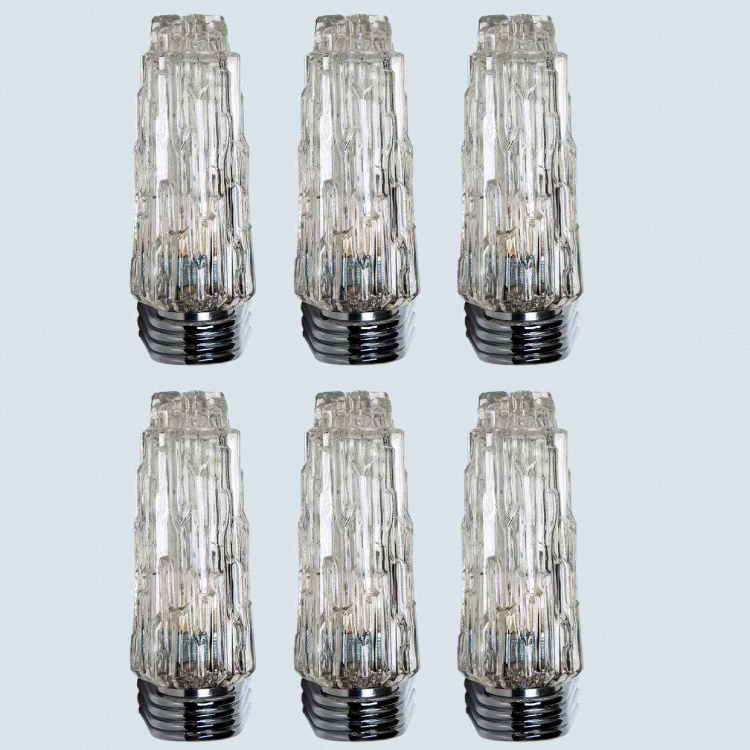 Several Chrome Clear Glass Sconces, 1960 For Sale 12