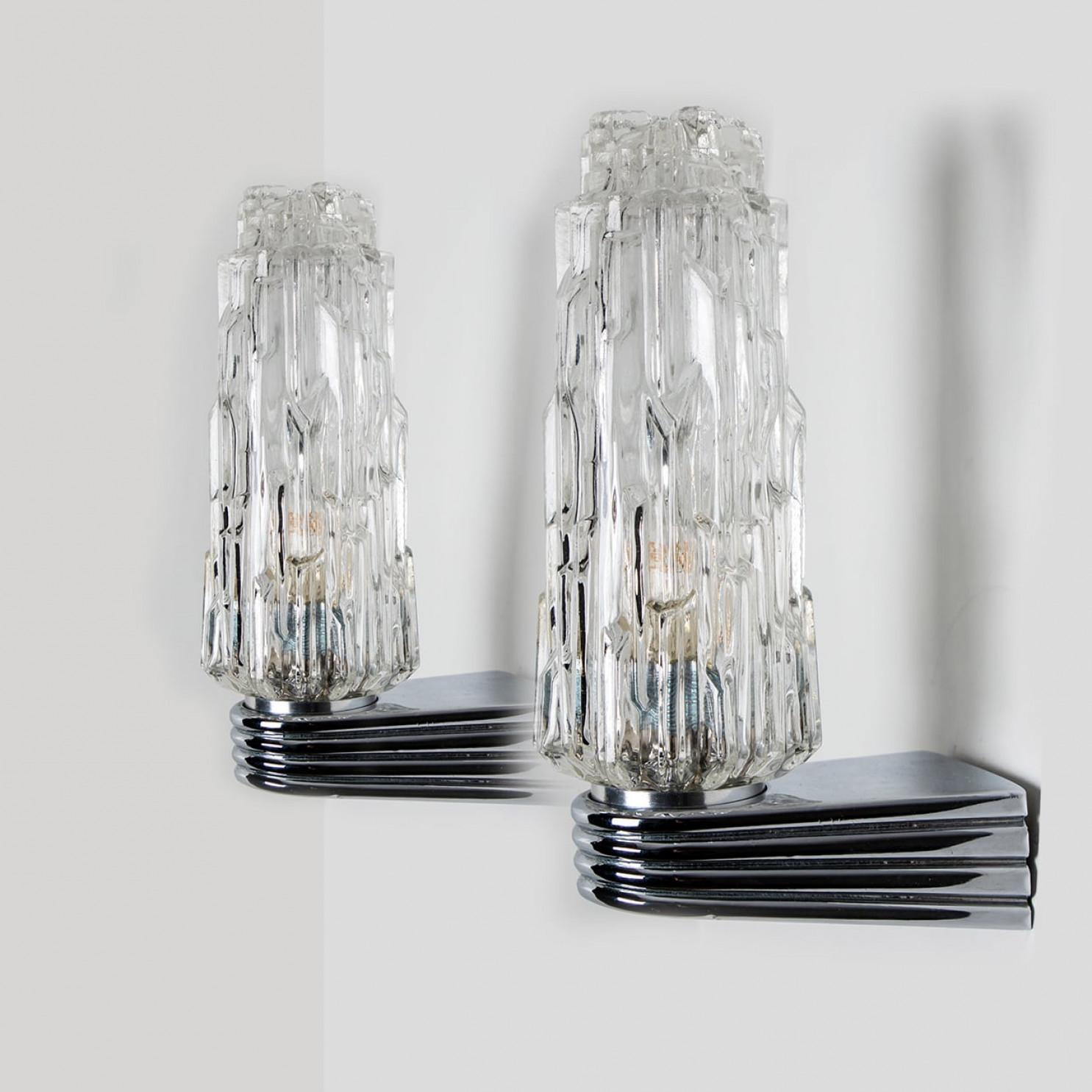 Altro Diverse lampade cromate con vetro trasparente, 1960 in vendita