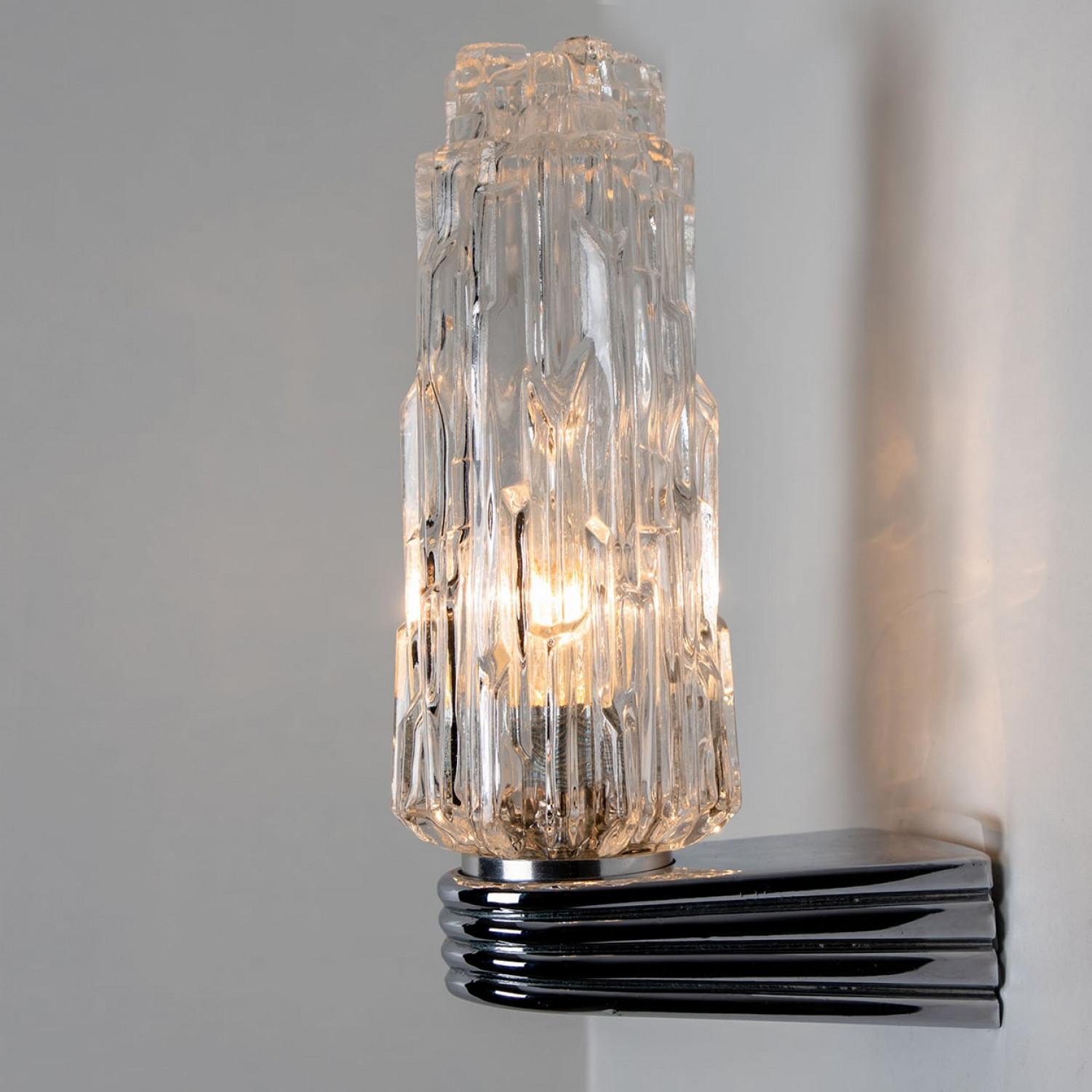 Metà XX secolo Diverse lampade cromate con vetro trasparente, 1960 in vendita