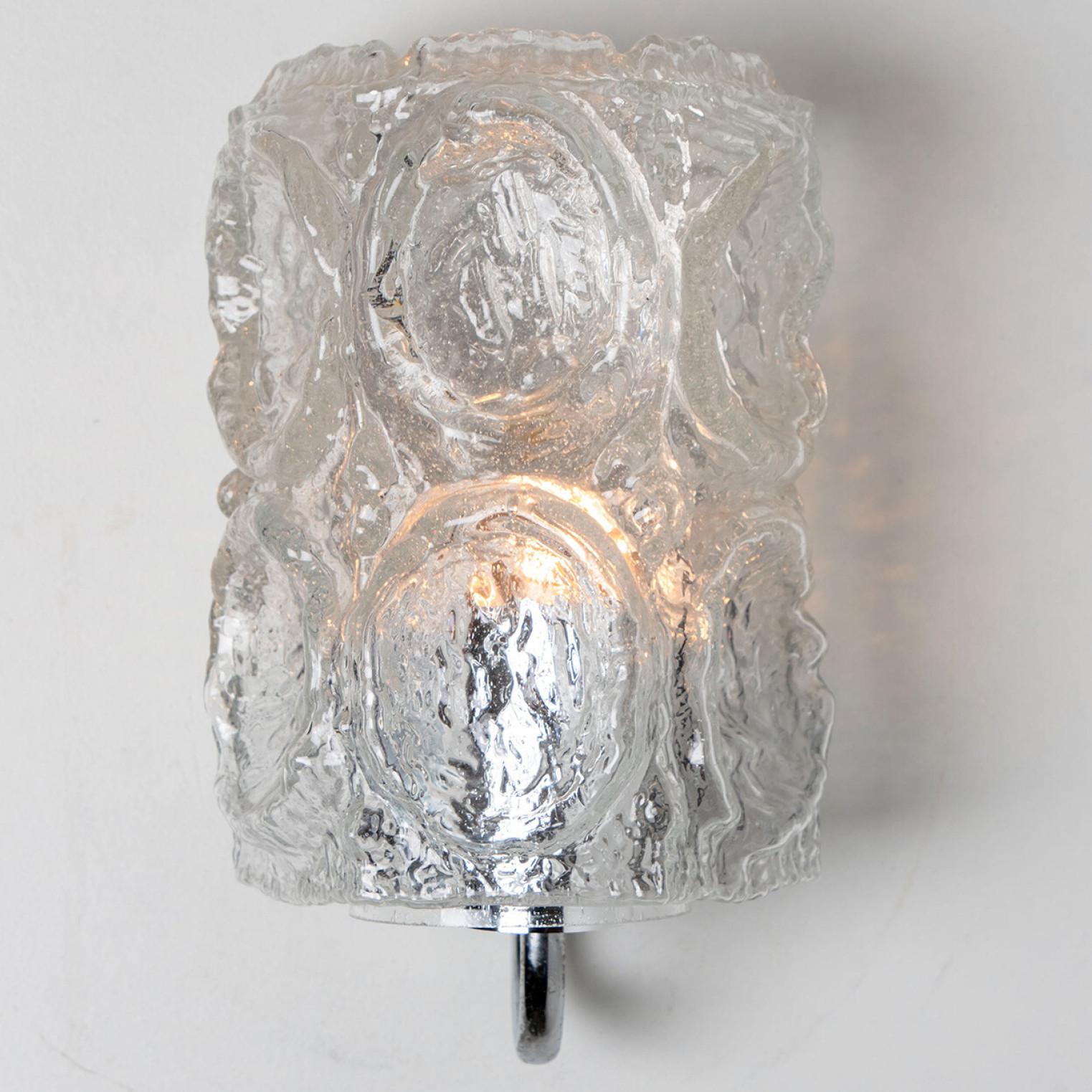 Several Clear Chrome Glass Wall Lights by Helena Tynell, 1970 For Sale 4