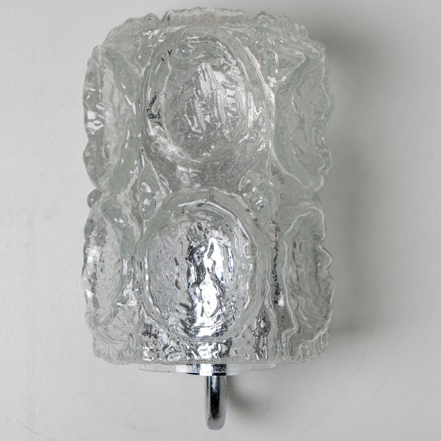 Several Clear Chrome Glass Wall Lights by Helena Tynell, 1970 For Sale 11