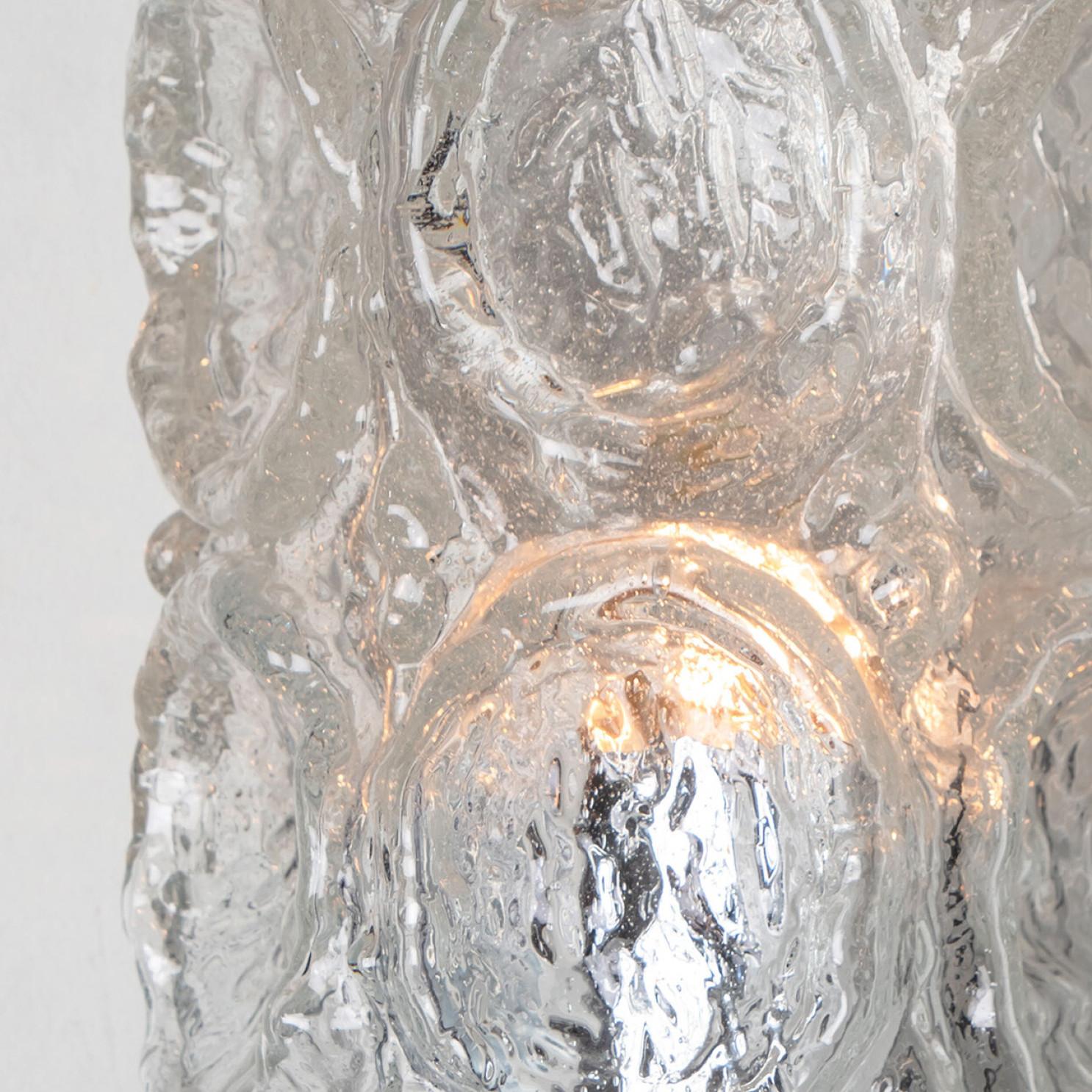 Several Clear Chrome Glass Wall Lights by Helena Tynell, 1970 For Sale 2