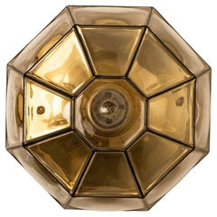 Vintage Several Clear Glass Flush Mount or Wall Light by Limburg, 1960s