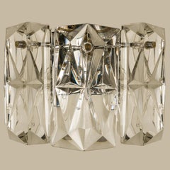 Several Crystal and Chrome Wall Lights by Kinkeldey, Germany, 1970s