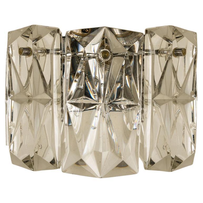 Mehrere Crystal and Chrome Wall Lights von Kinkeldey, Deutschland, 1970er Jahre