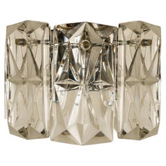 Mehrere Crystal and Chrome Wall Lights von Kinkeldey, Deutschland, 1970er Jahre