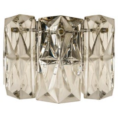 Several Crystal and Chrome Wall Lights by Kinkeldey, Germany, 1970s