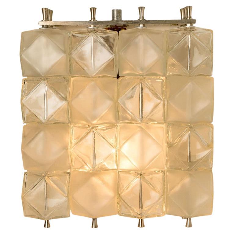 Several  Filvem Voghera Crystal and Nickel Plated Wall Lamps