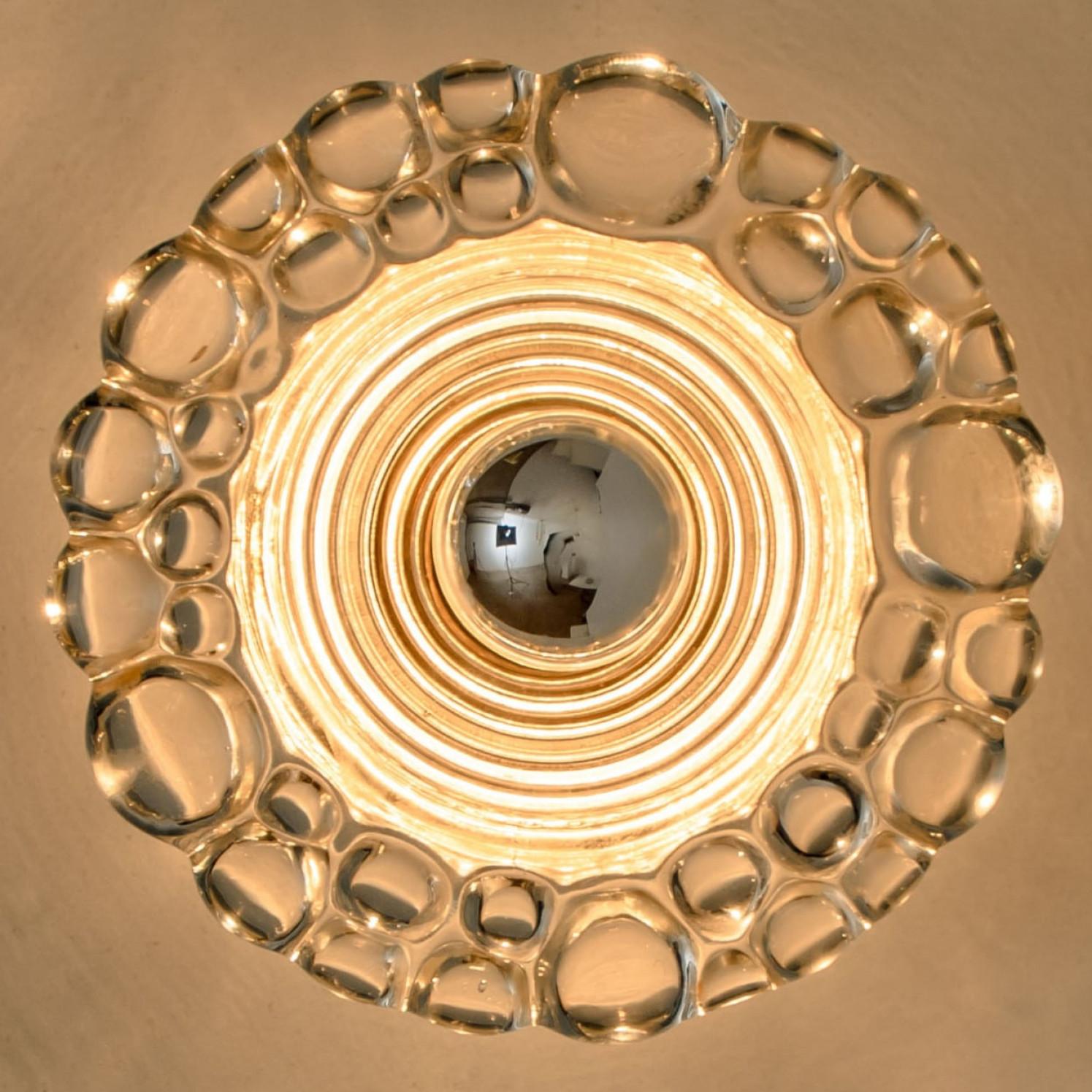 Autre Plusieurs lampes murales en verre et chromées par Hillebrand, Allemagne, années 1960 en vente