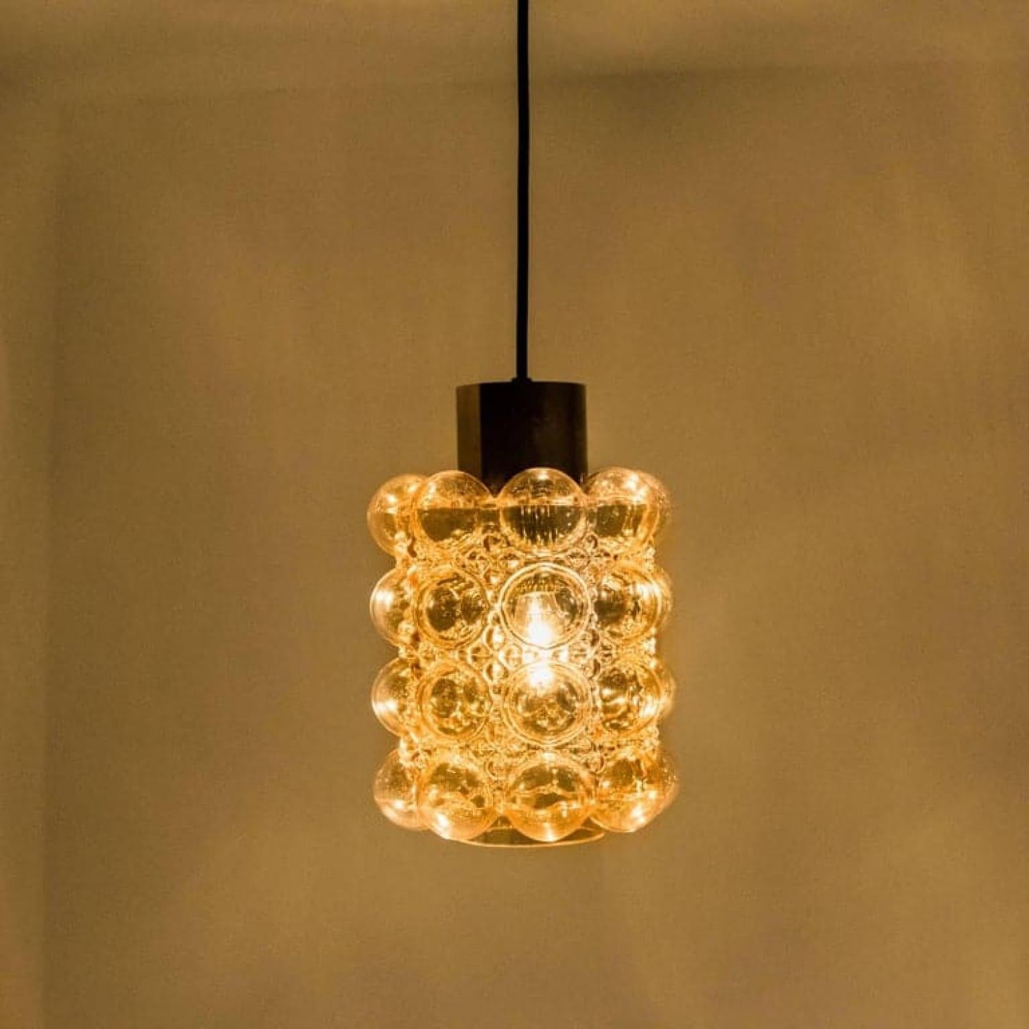 Varios pedantes de cristal de Helena Tynell para Glashütte Limburg, 1960 en venta 1