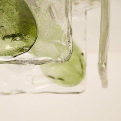 Several Green Hand Blown Flush Mounts, Sconces from J.T. Kalmar