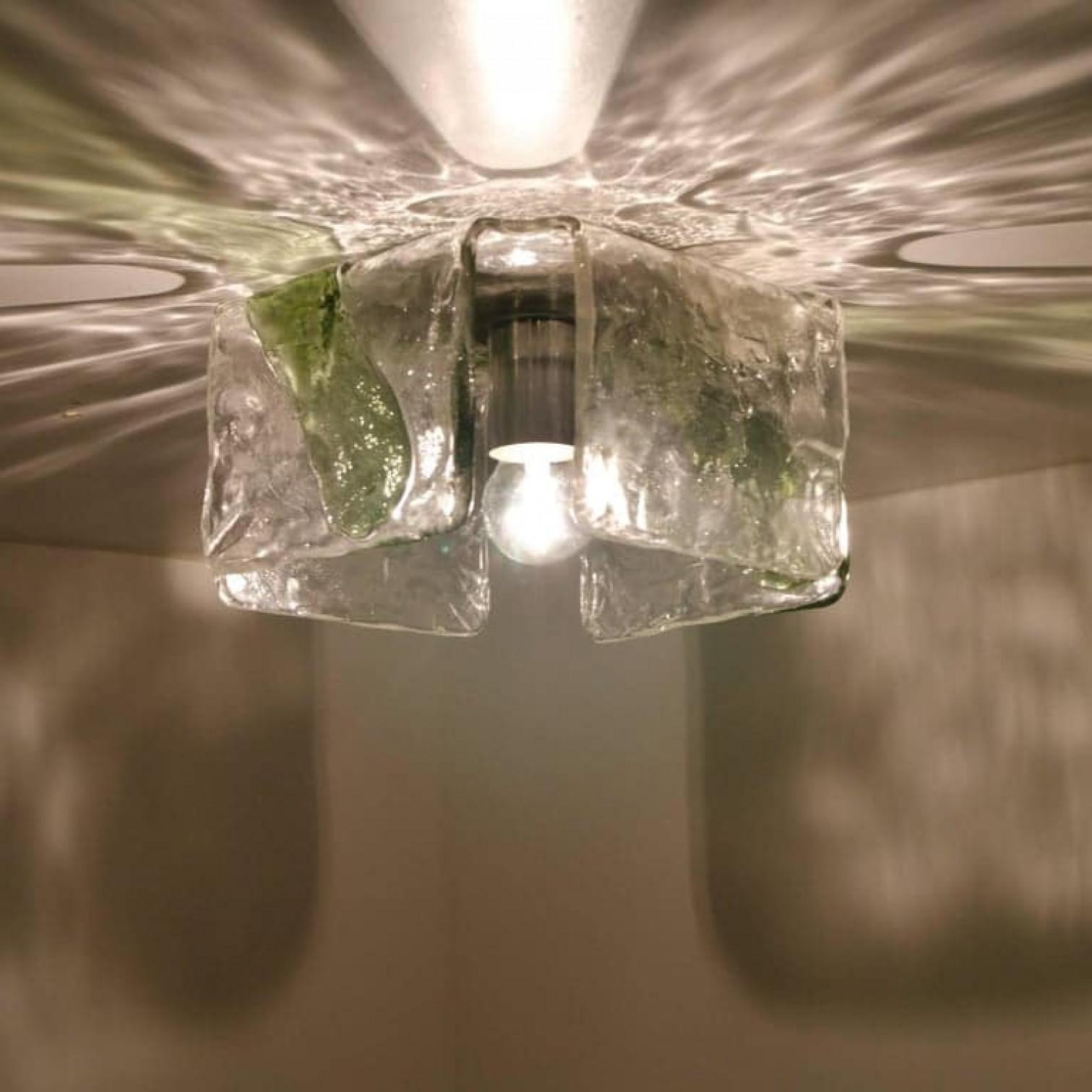 Several Green Hand Blown Flush Mounts, Sconces from J.T. Kalmar In Good Condition For Sale In Rijssen, NL